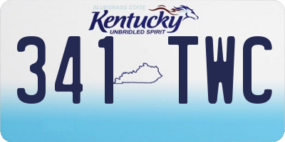 KY license plate 341TWC