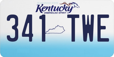 KY license plate 341TWE