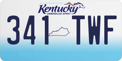 KY license plate 341TWF