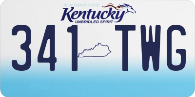KY license plate 341TWG