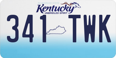 KY license plate 341TWK