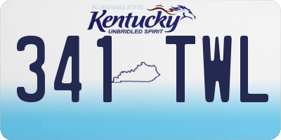 KY license plate 341TWL
