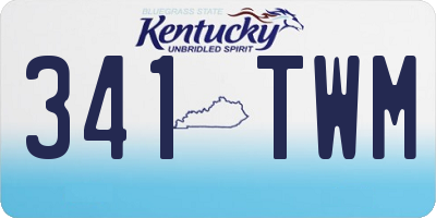 KY license plate 341TWM