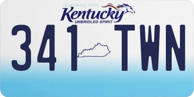KY license plate 341TWN