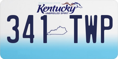KY license plate 341TWP