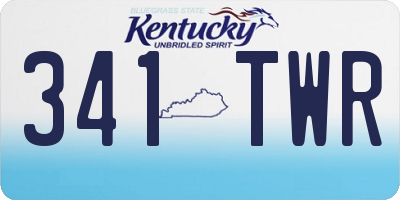 KY license plate 341TWR
