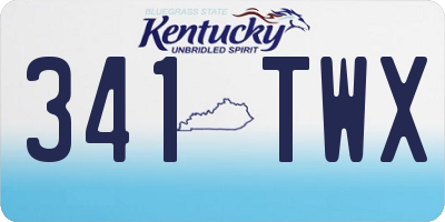 KY license plate 341TWX
