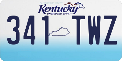 KY license plate 341TWZ