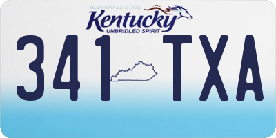 KY license plate 341TXA