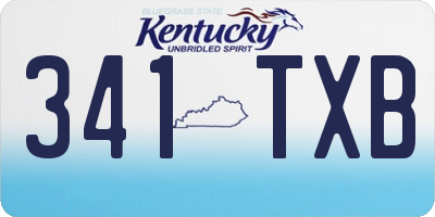 KY license plate 341TXB