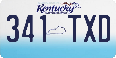 KY license plate 341TXD