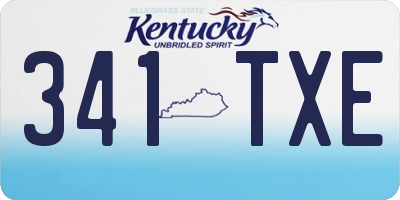 KY license plate 341TXE