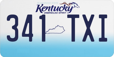 KY license plate 341TXI