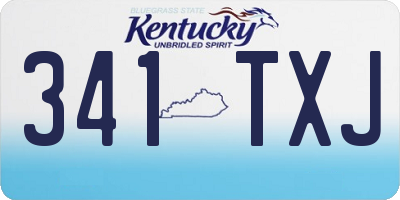 KY license plate 341TXJ