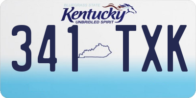 KY license plate 341TXK
