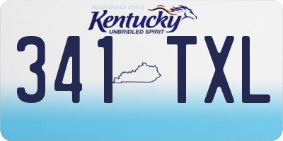 KY license plate 341TXL