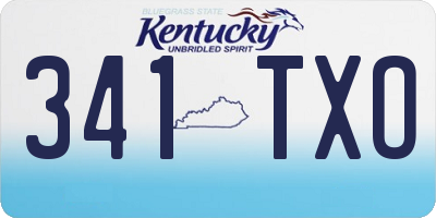 KY license plate 341TXO
