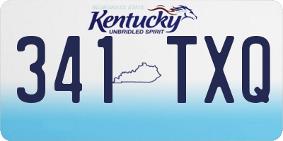 KY license plate 341TXQ