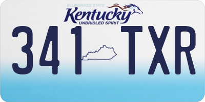 KY license plate 341TXR
