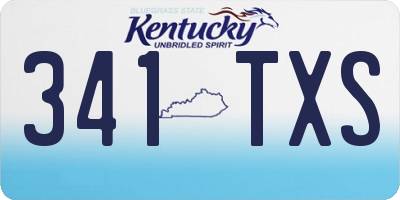 KY license plate 341TXS