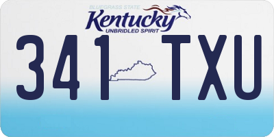 KY license plate 341TXU