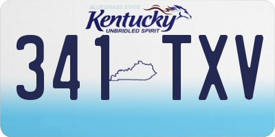KY license plate 341TXV