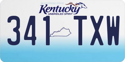 KY license plate 341TXW