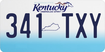 KY license plate 341TXY
