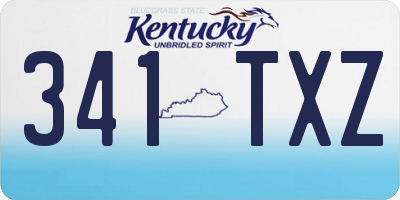 KY license plate 341TXZ