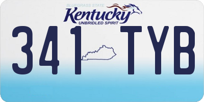 KY license plate 341TYB