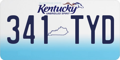 KY license plate 341TYD