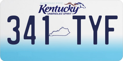 KY license plate 341TYF