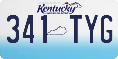 KY license plate 341TYG