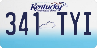 KY license plate 341TYI