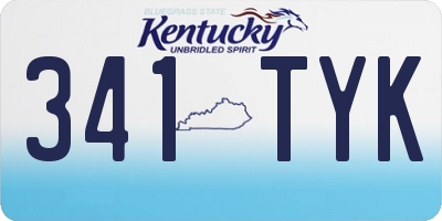 KY license plate 341TYK