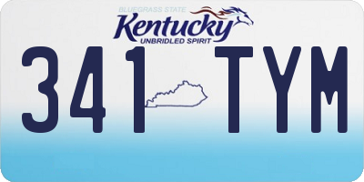 KY license plate 341TYM