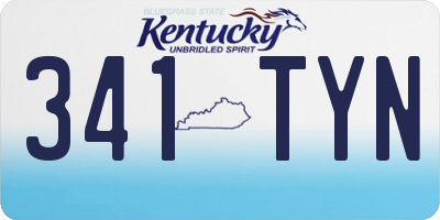 KY license plate 341TYN