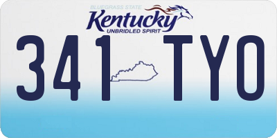 KY license plate 341TYO