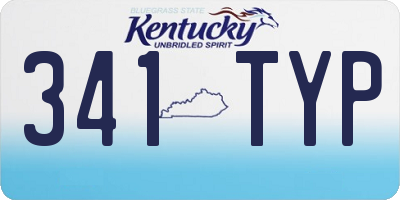 KY license plate 341TYP