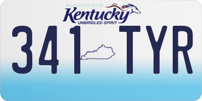 KY license plate 341TYR