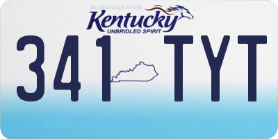 KY license plate 341TYT