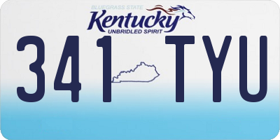 KY license plate 341TYU
