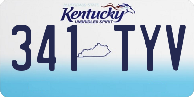 KY license plate 341TYV