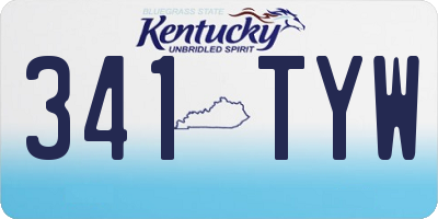 KY license plate 341TYW