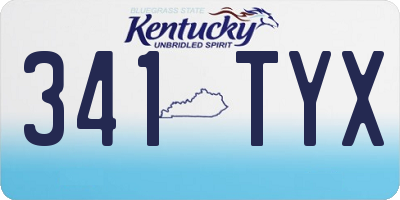 KY license plate 341TYX