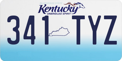 KY license plate 341TYZ