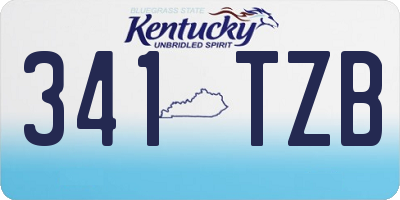 KY license plate 341TZB
