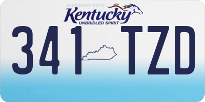 KY license plate 341TZD