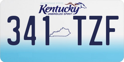 KY license plate 341TZF