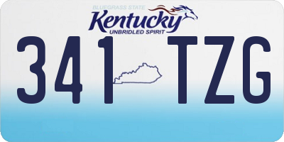 KY license plate 341TZG
